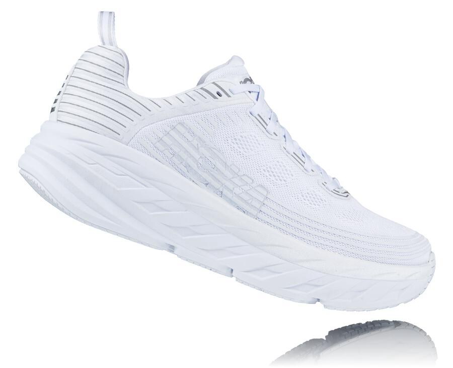 Hoka One One Running Shoes Mens White - Bondi 6 - 75308TLSR